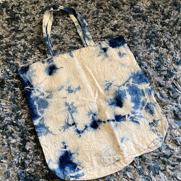 Patti Smith People Have The Power Shibori Dye Tote Bag - hand dyed & stitched - Picture 5 of 7